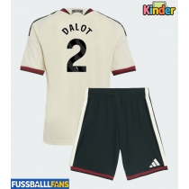 Manchester United Diogo Dalot #2 3rd trikot Kinder 2026-27 Kurzarm (+ Kurze Hosen)